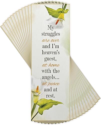 Dicksons My Struggles are Over Green Floral 6.5 inch Paper Bookmark Pack of 12