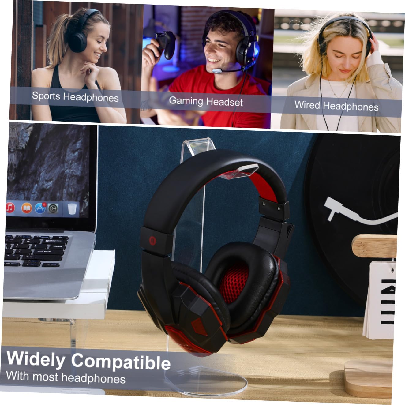 Alipis 3St Kopfhörerhalter Gaming Headset Halterung kopfhörerständer Gaming Desktop-Headset-Halter Kopfhörerständer und Aufhänger tischdeckenklammern Headset- Headsets-Rack