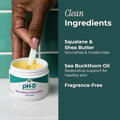 Miniatura 4 de pH-D - Bálsamo nutritivo de vulva para la salud femenina, hidratante Vulva para sequedad, apoyo a la menopausia, cuidado íntimo, reduce la sequedad