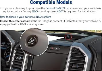 EONON A507 B&O Amplifier Retention Interface for Ford F-150