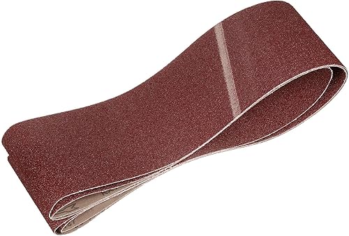 Miniatura 31 de HARFINGTON 3 correas de lijado de 18 pulgadas, 12 unidades de 60 granos de óxido de aluminio abrasivo de lijadora para carpintería, pulido de metal,