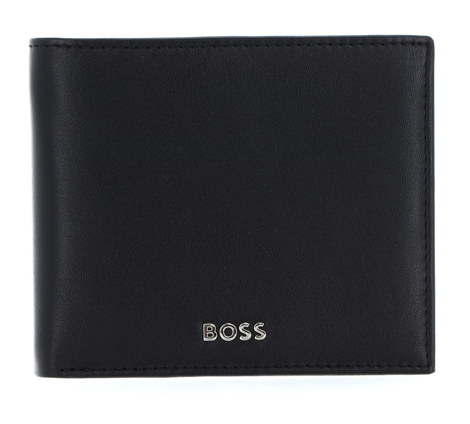 HUGO BOSS Portefeuille classique lisse noir, Noir