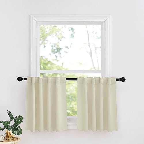 Miniatura 156 de RYB HOME - Cortinas blancas, cortinas para oscurecer la habitación, con aislamiento térmico, juego de cortinas opacas para dormitorio, sala