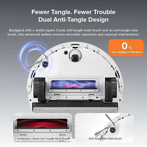 Miniatura 2 de roborock Q10 X5 Robot Aspirador y Trapeador Combo, 10,000 Pa HyperForce, Sistema Dual Antienredos, Elevación Automática de Fregona, Cepillo Rascador