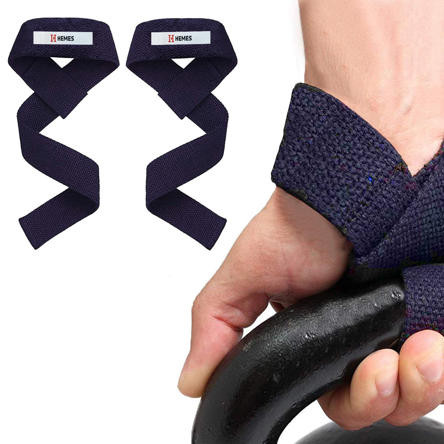 H-HEMES Weight Lifting Wrist Straps, Wrist Support, Wrist wrap with Foam Padding (Dark Blue) (B0B7WN6V7Y) Amazon Price History, Amazon Price Tracker