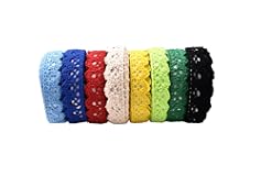 RayLineDo 8PCS Cotton Trim Ribbon Lace Self-Adhesive DIY Lace Decorative Tape Lace for Craft Decoration &lpar;8 Colors&rpar;