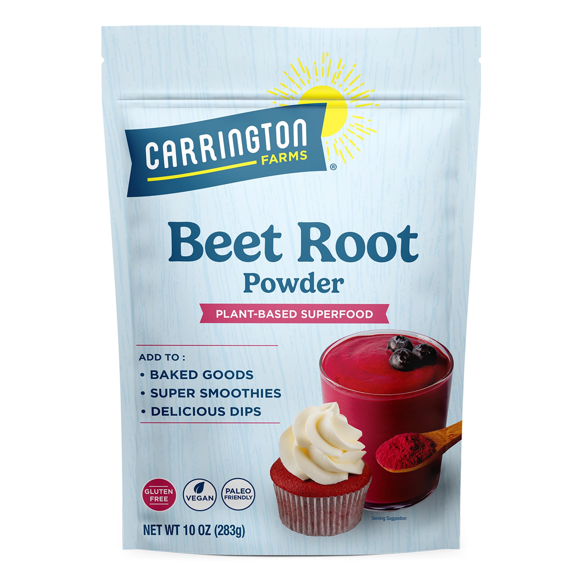 Carrington Farms Suplemento para Pré-Treino de Pó de Raiz de Beterraba 454 g