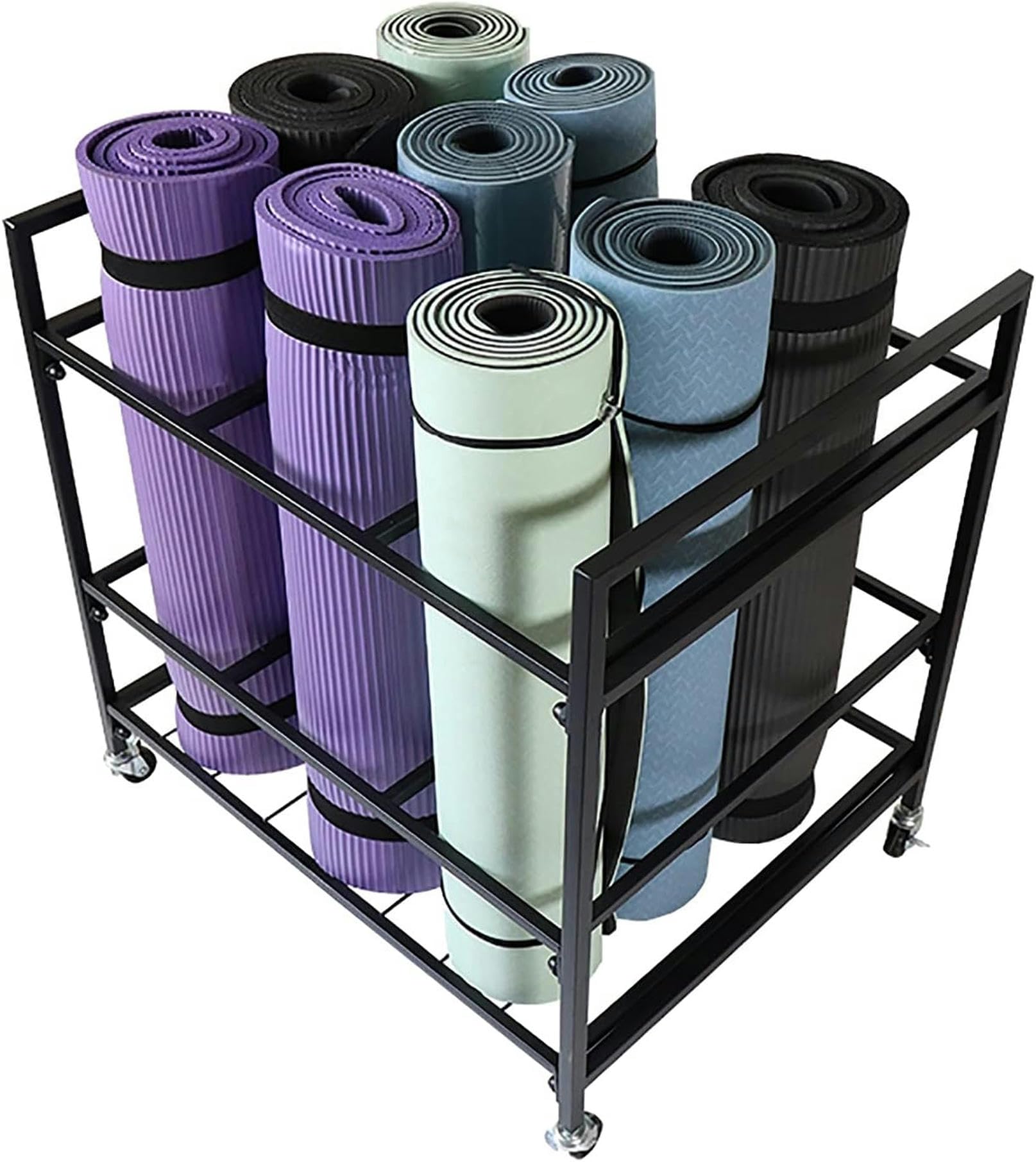 Support de rangement pour tapis de yoga évitant le désordre des rouleaux en mousse au sol