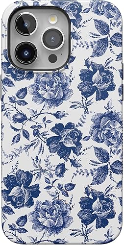 Vista 657 de Casely Funda para iPhone 15 Pro Jardín Secreto Flores mixtas Funda atrevida Compatible con MagSafe y botón de acción Jardín Secreto Floral