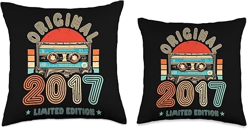 Miniatura 3 de Retro Limited Edition 2017 Cassette Tape 7th Birthday Throw Pillow