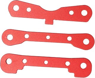 Conjunto de montagem de braço oscilante reforçado para carro RC, braço de fixação de montagem de suspensão RC de liga de alumínio compatível com acessórios de atualização de carro RC 1/8 1/7 vermelho