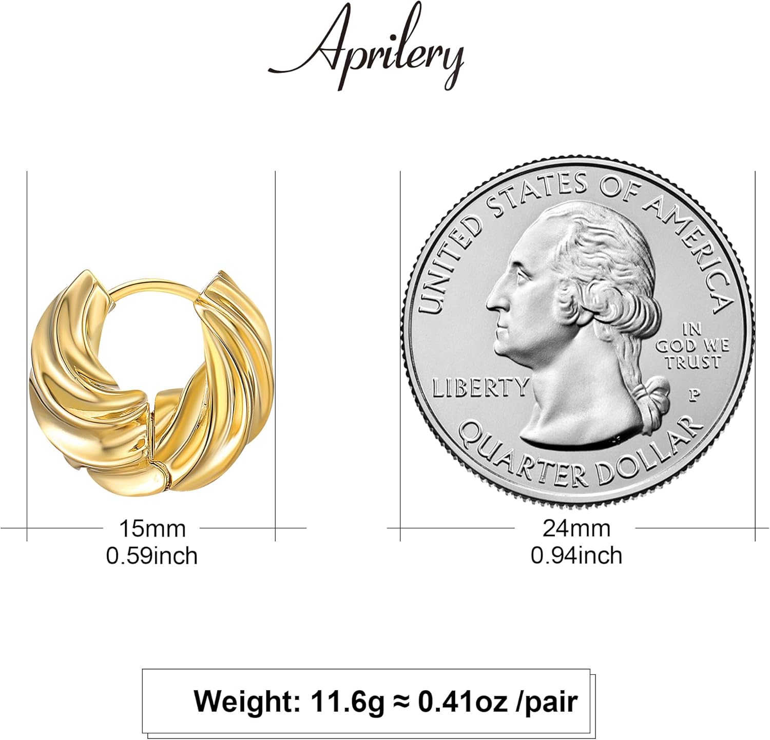 14K Gold Plated Hoop Earrings for Women, Trendy Gold Hoop Earrings Statement Cuff Lightweight Hypoallergenic Jewelry for Her - Image 5