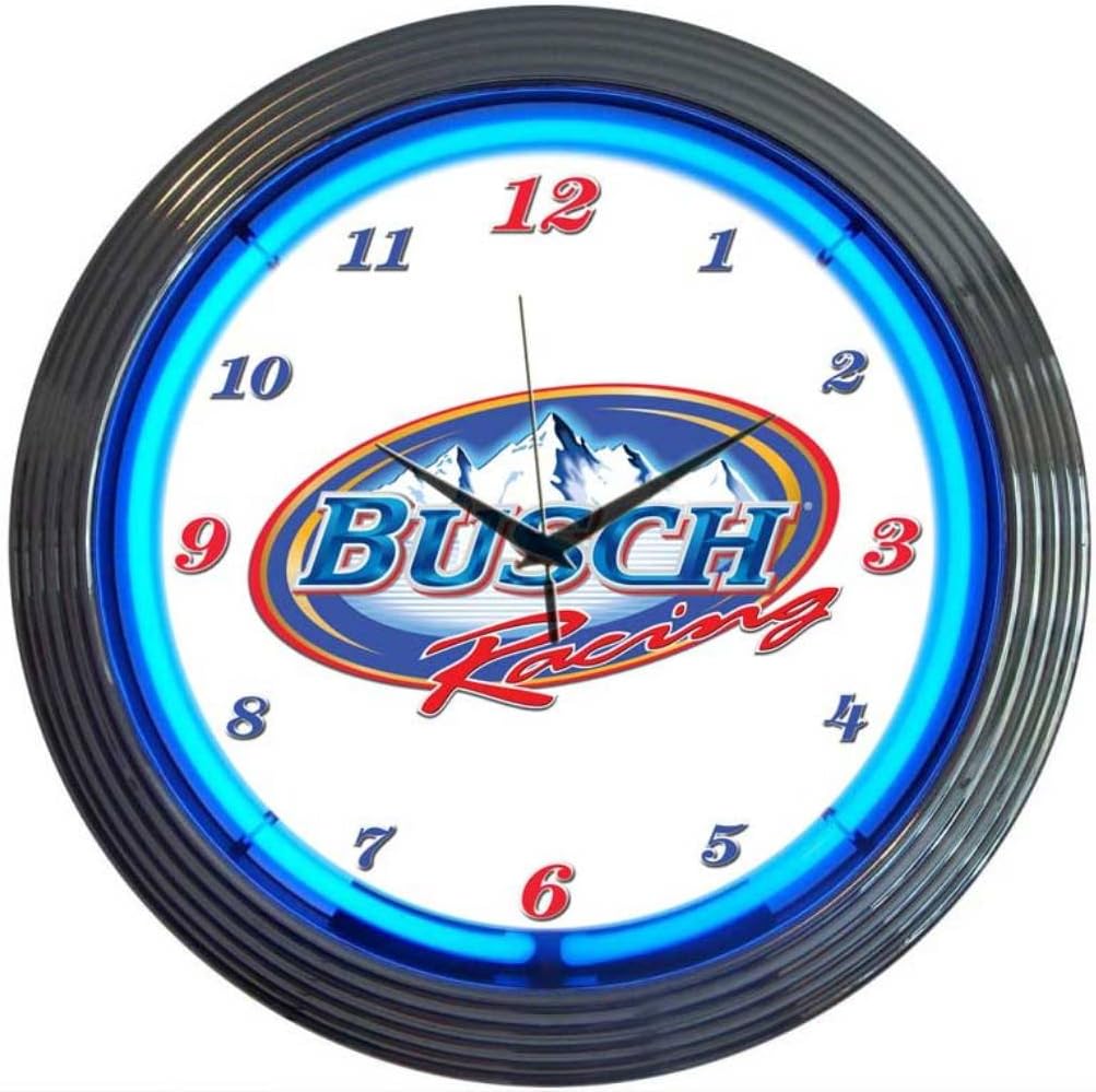 Amazon.com: Neonetics Busch Racing Neon Wall Clock, 15-Inch : Home ...