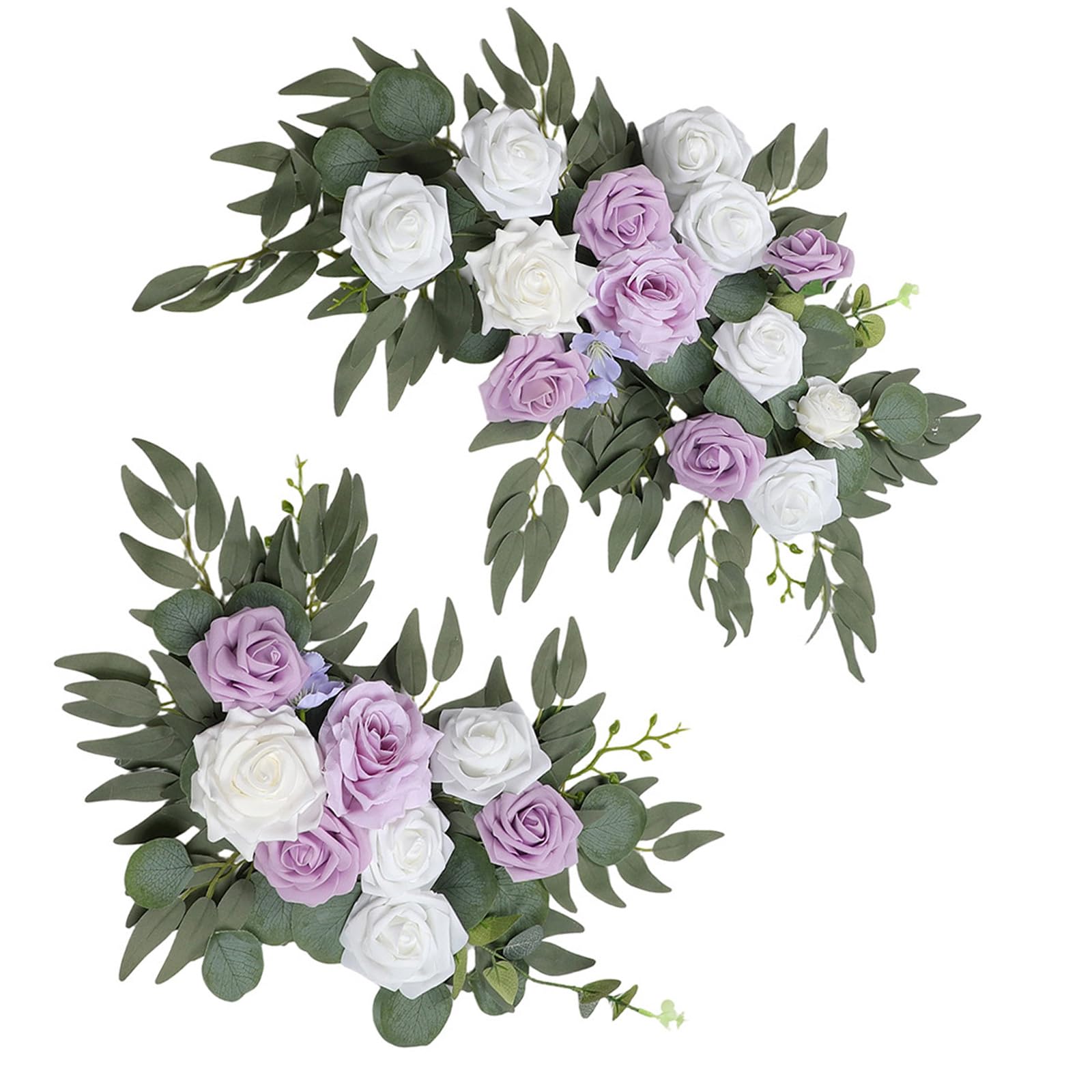 HDOYTXXM 2Pcs Artificial Flower Swag for Wedding Ceremony Sign Reception Backdrops Table Decoration Flower Arrangements Decoration