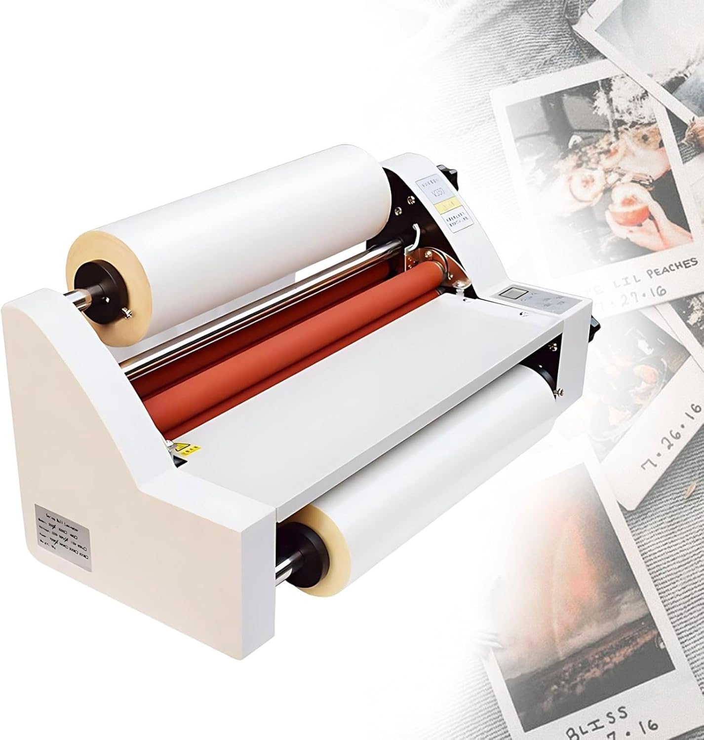Hot and Cold Roll Laminator,450mm/17.7" Digital Thermal Roll Laminating Machine with Two Laminating Rolls,Cold & Hot Transfer Film Composite Machine with Temp Adjustable,for School and Office