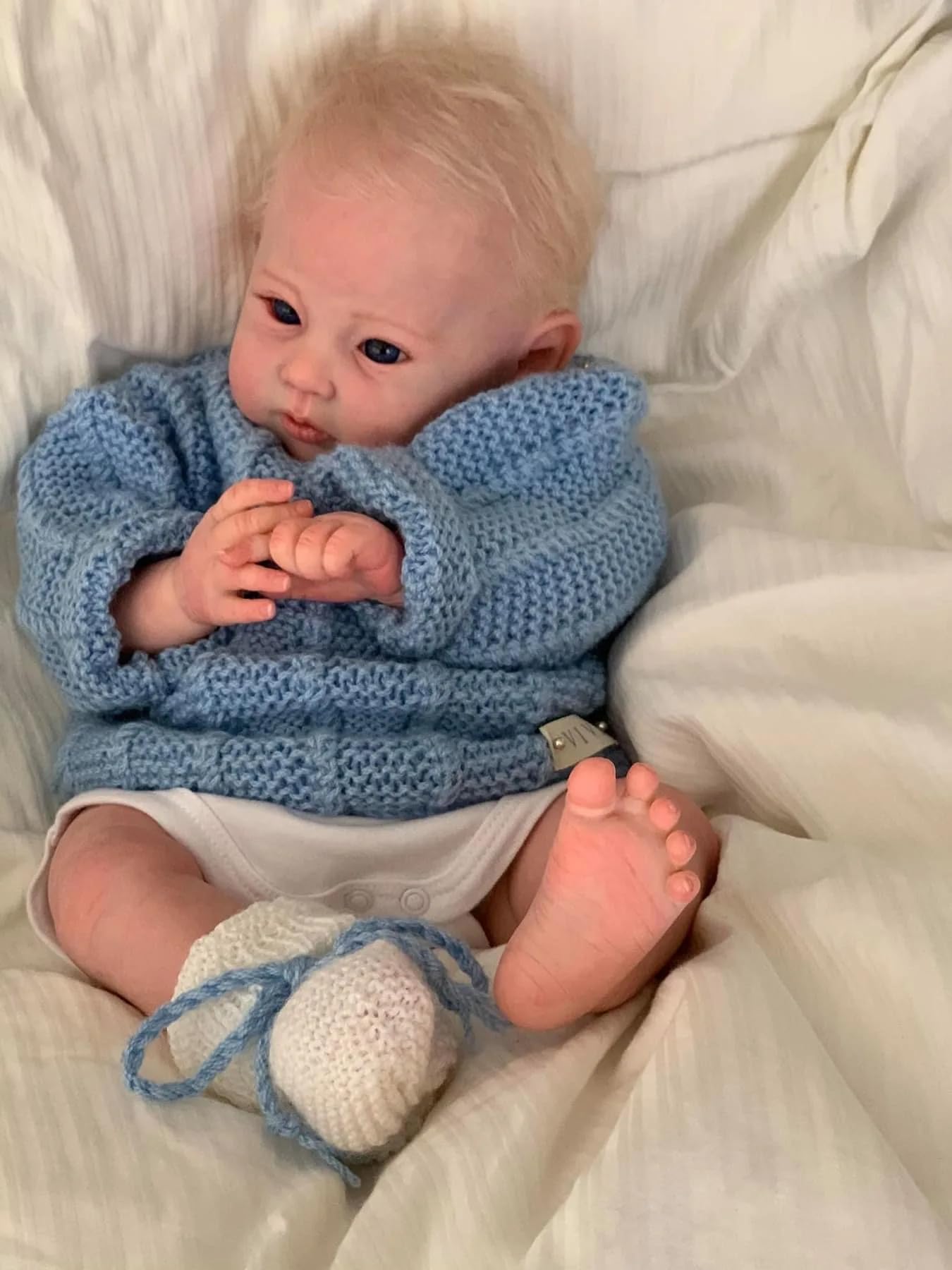 Realistyczne lalki Reborn Baby Dolls Pełne kończyny winylowe lalki niemowlęce, realistyczne lalki dla noworodków, miękkie materiałowe ciało, które wyglądają jak prawdziwe dziecko, z zabawką do