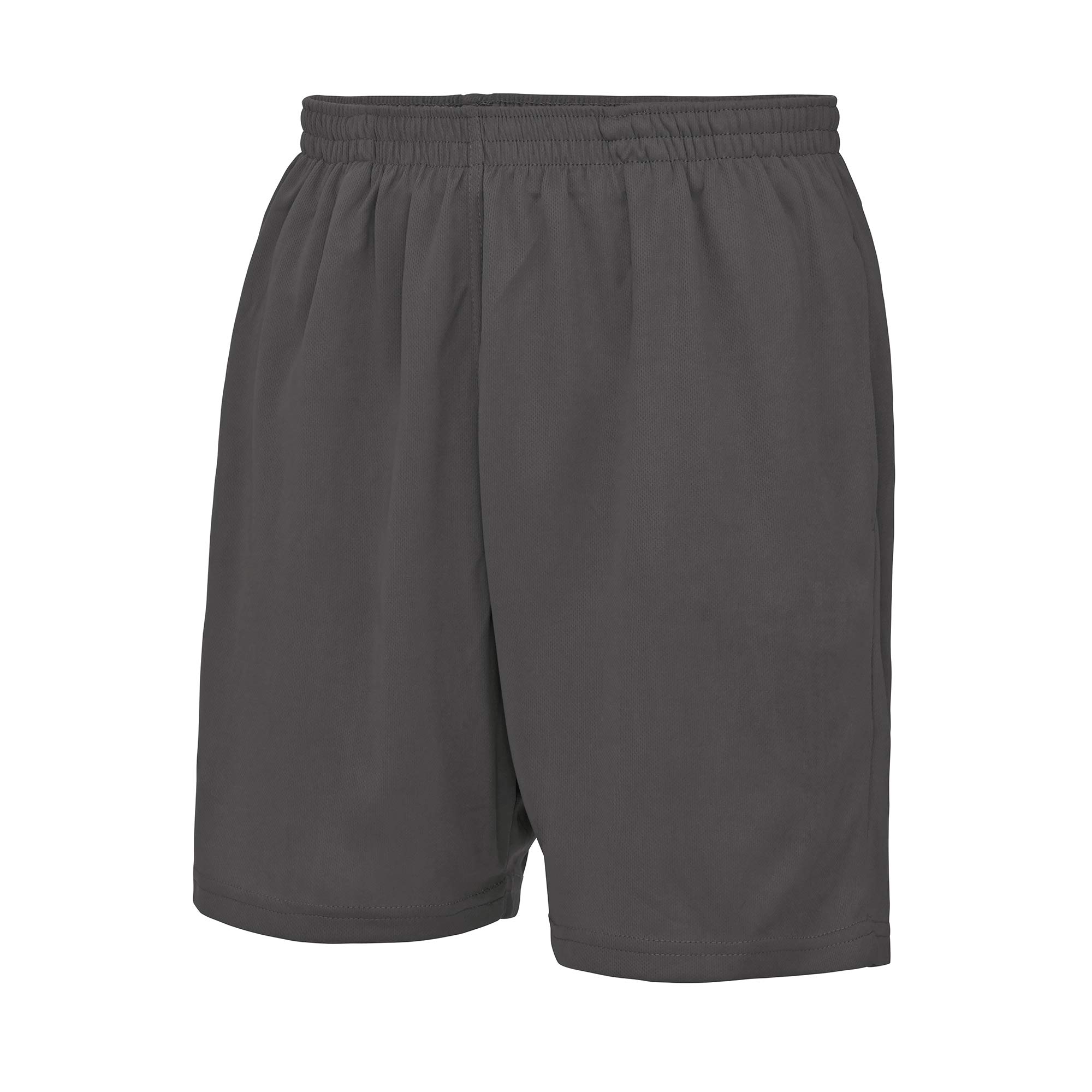 Just Cool Men's Charcoal Sports Shorts (S) (Charcoal)