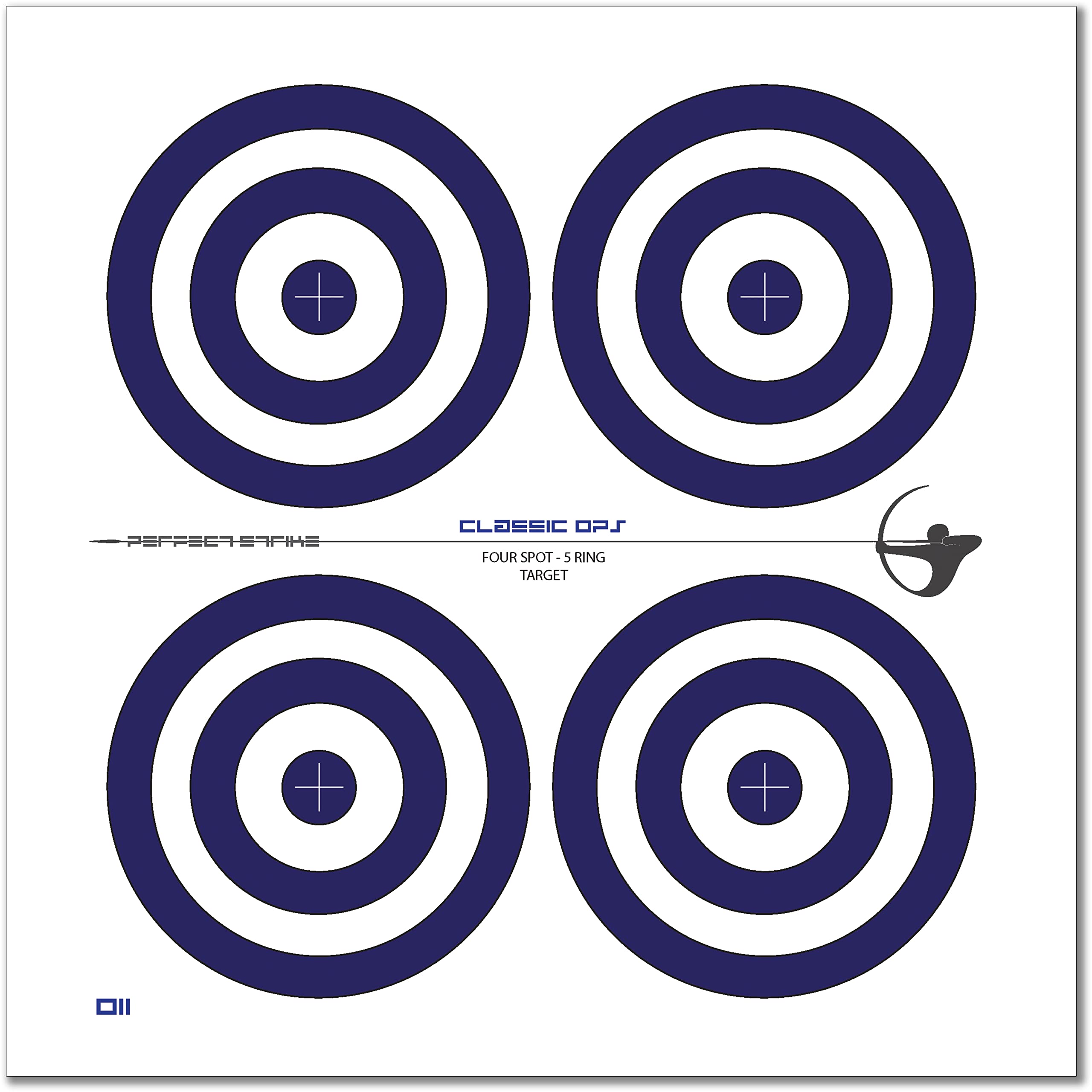 Perfect Strike Archery Targets. Classic OPS No. 011. Archery Paper Targets. Great for Practice in The Backyard or at The Range. (12