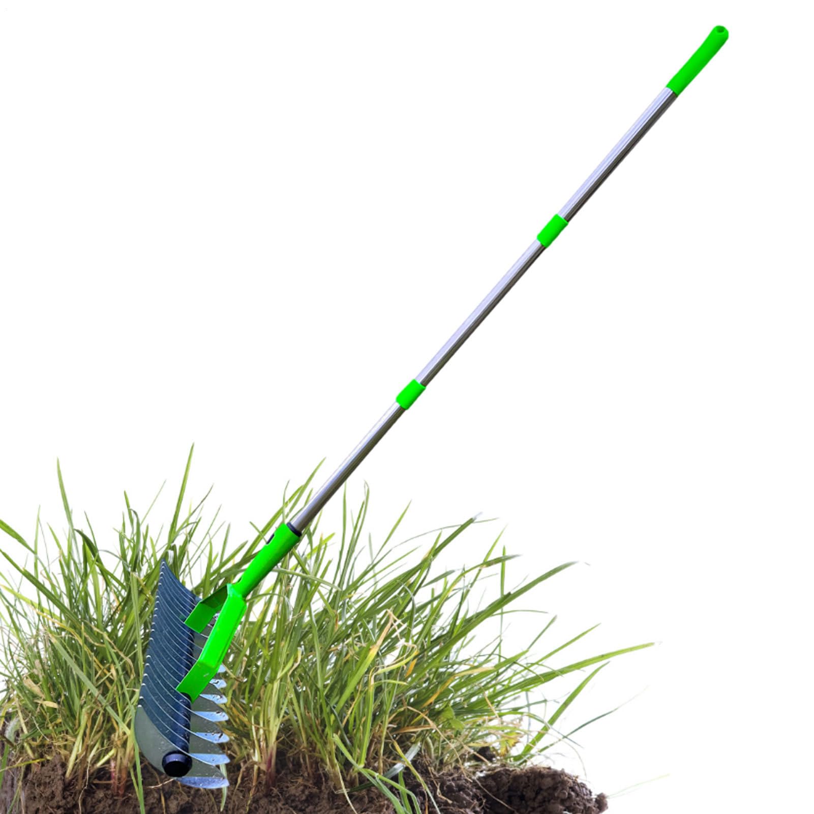 Rastrello da Giardino Attrezzo da Giardinaggio in Acciaio Resistente con | Per , Cortili e Aree Verdi Ideale per Cortili Terrazzi Balconi Viali Giardini