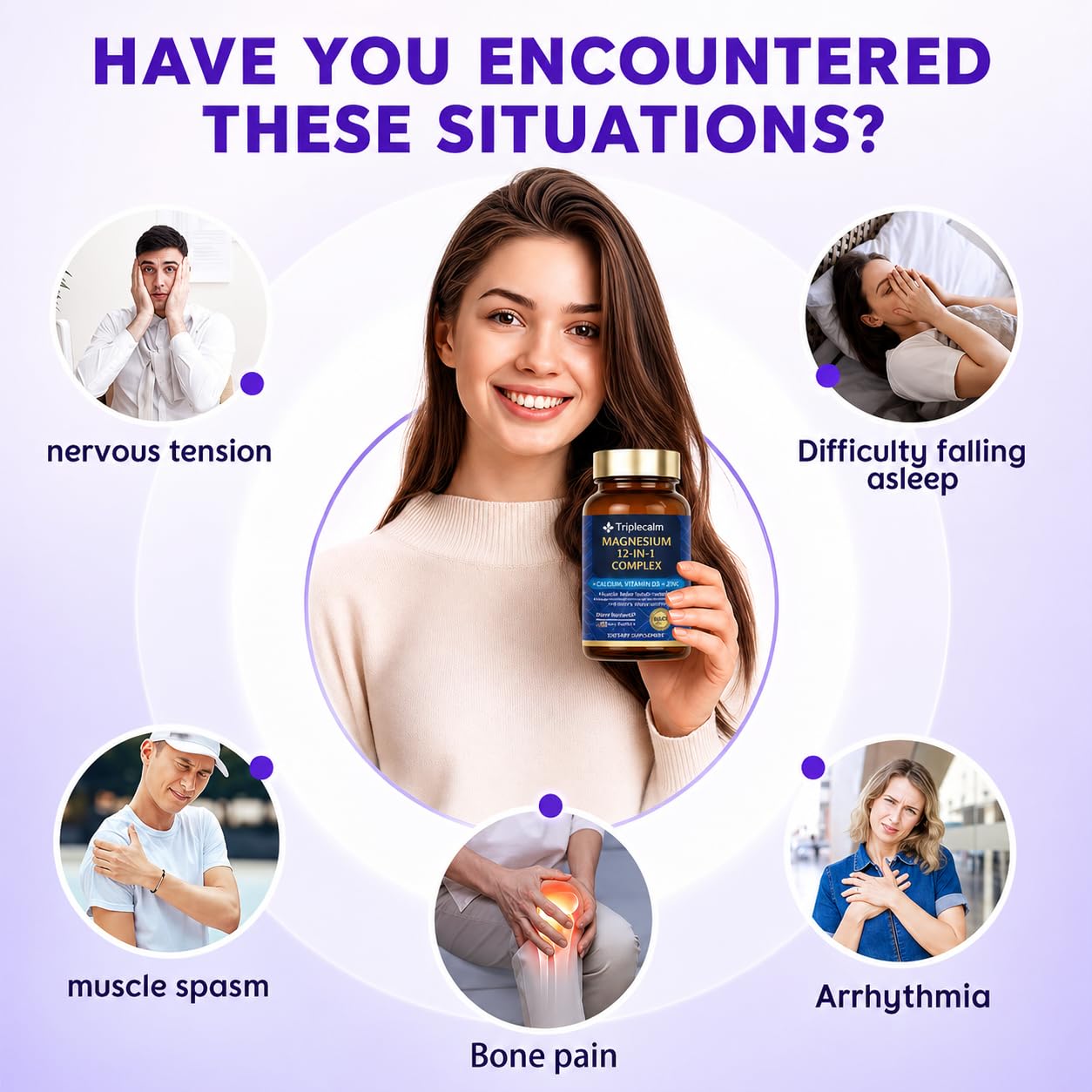 Magnesium Complex 12 in 1 for Women & Men, 1000mg High Absorption Magnesium Supplement with Glycinate, Citrate, Malate & Taurate, Supports Sleep, Muscle, Nerve & Relaxation, Vegan, 120 Capsules — Amazon image 6