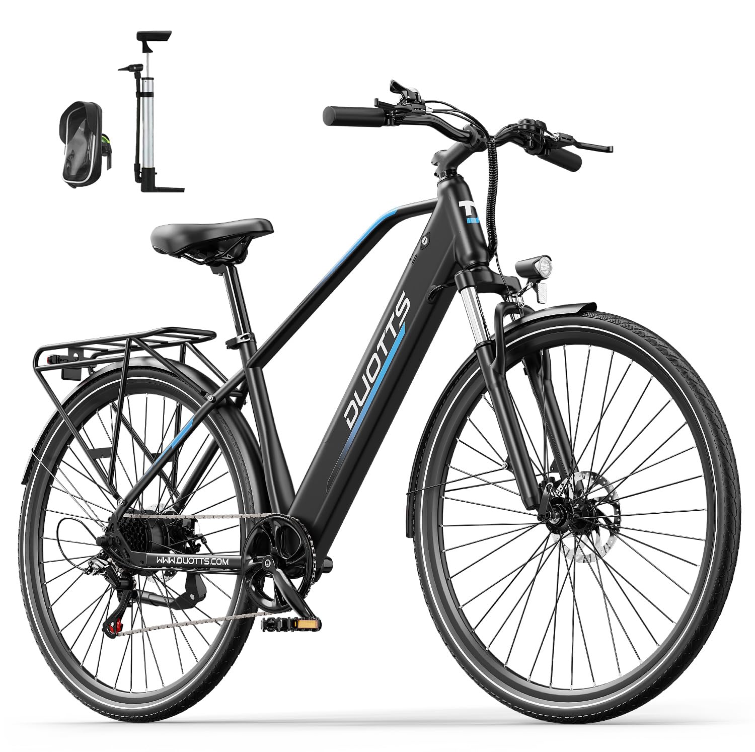 C29 Lite Bicicletta Elettrica Uomo e Donna, 27.5 Pollice Ebike Mountain Bike Integrata 486Wh & Motore 250W, 4 Livelli di Modalità Assistita & Sospensione Anteriore, Bici da Città 7 Velocità
