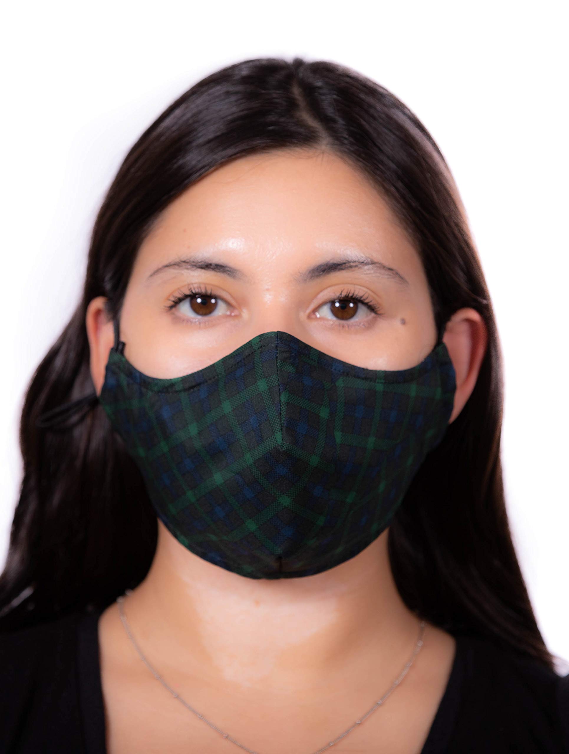 Headmost Comfymax Low Profile 2 Layer Fabric Facemask: Nose Wire, Washable & Breathable Face Mask w/Adjustable Sliders