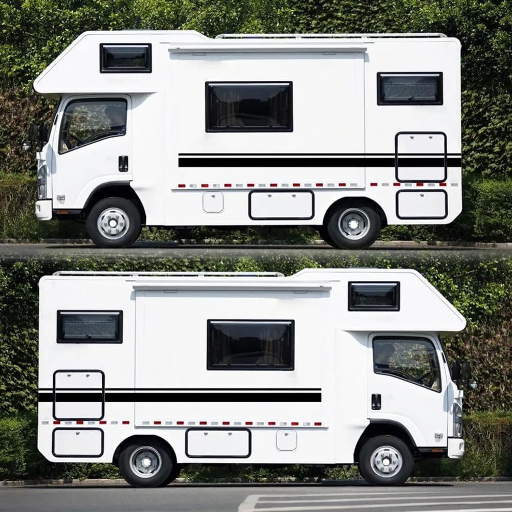 Auto Adesivi Decorativi Gonna Adesivi, Per camper Van per cavalli Caravan RV Camper Van Body Line Decor Decalcomanie in vinile Accessori
