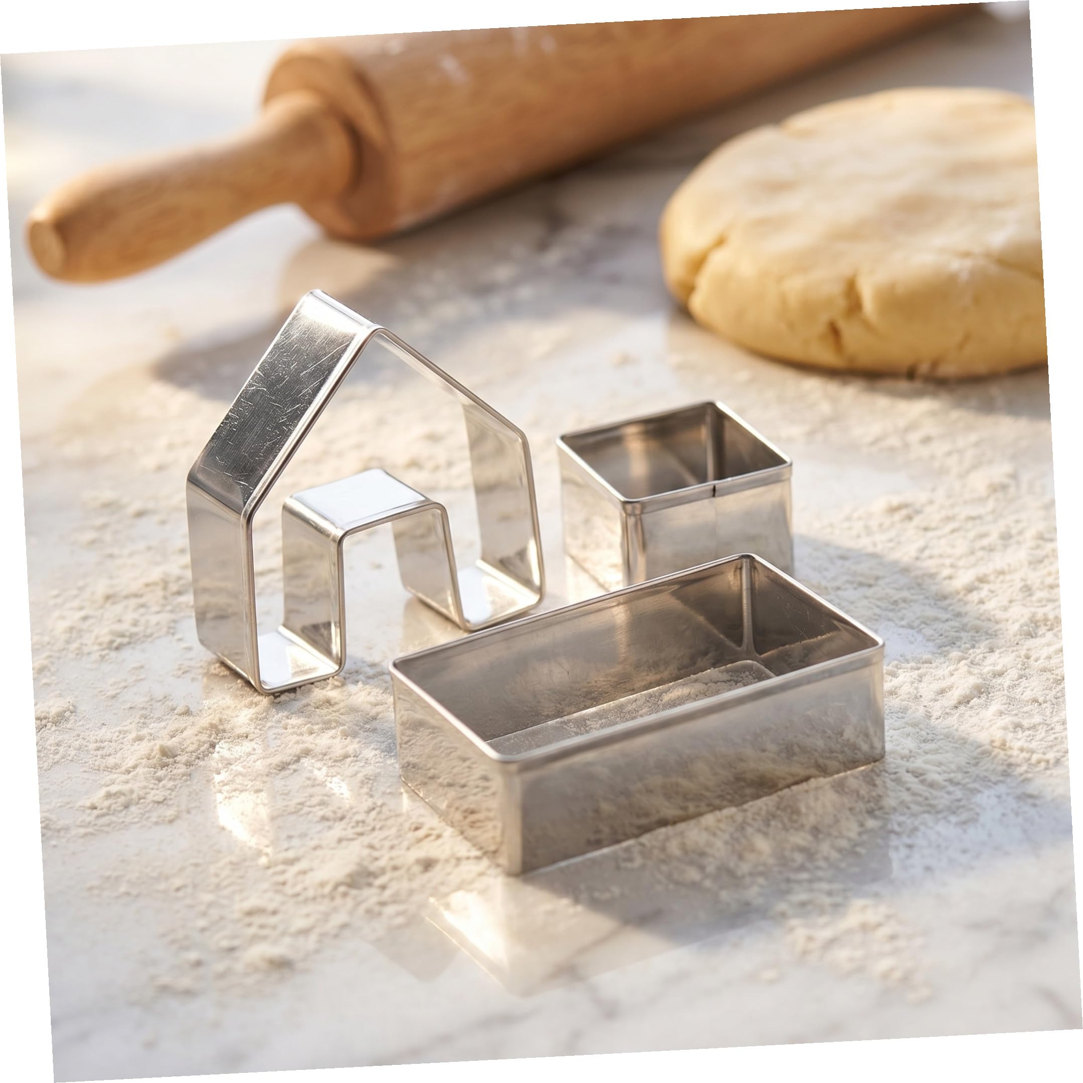 5 Juegos Molde para Pastel Casa de Jengibre Molde para Galletas Navideñas Cortador de Galletas para Navidad para Hornear para Fiestas de Navidad