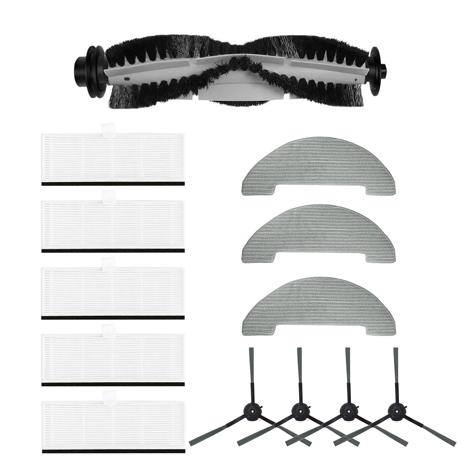 Mekalero Filter Sweeping Robot Side Brushes Sweeping Mop Pad Replacement Part Main Brush for T7 Model Accessories