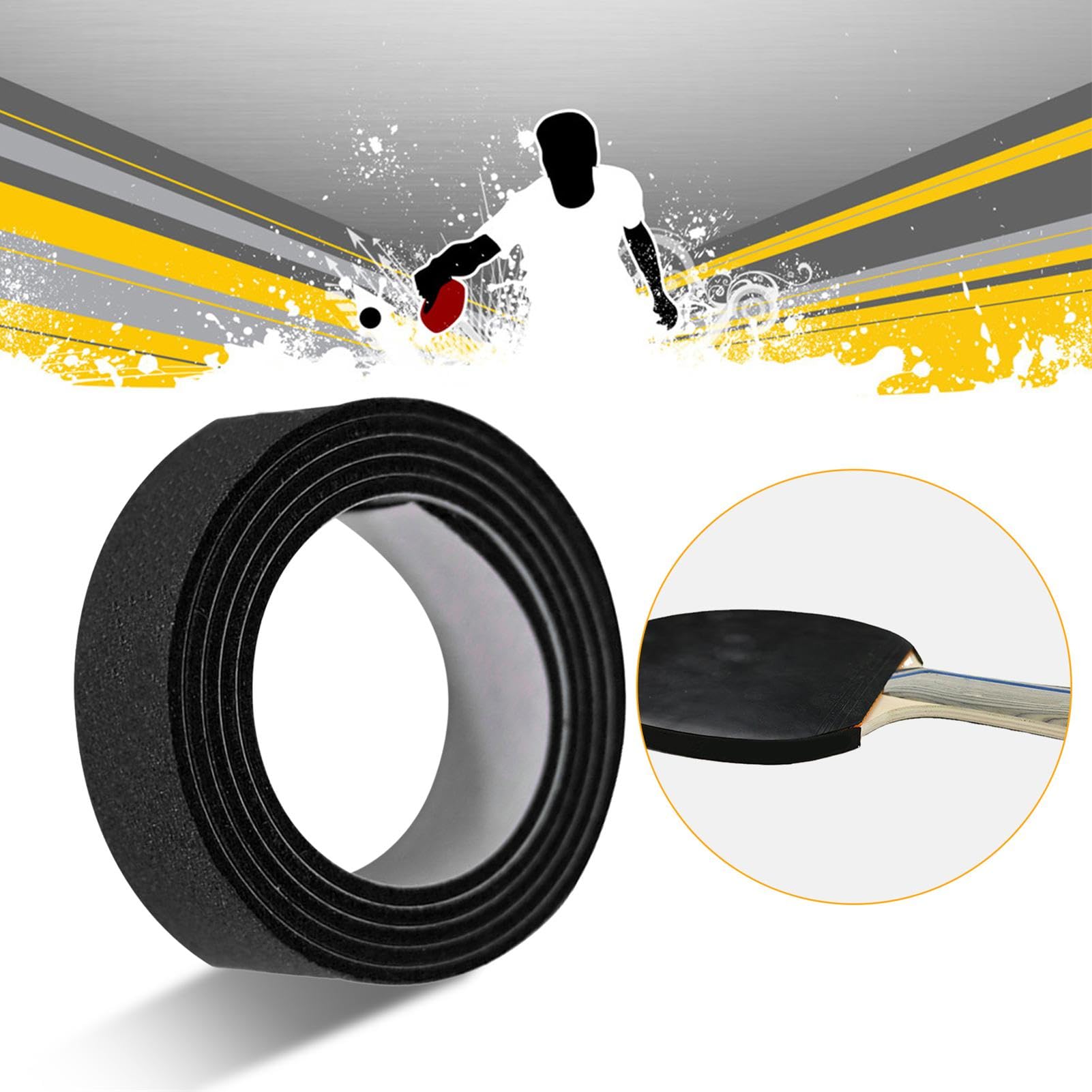 Cinta protectora de borde de remo de ping pong, cinta protectora lateral, protector de esponja anticolisión, cinta de borde de raqueta de tenis de mesa, protectores de seguridad para bordes de remo,