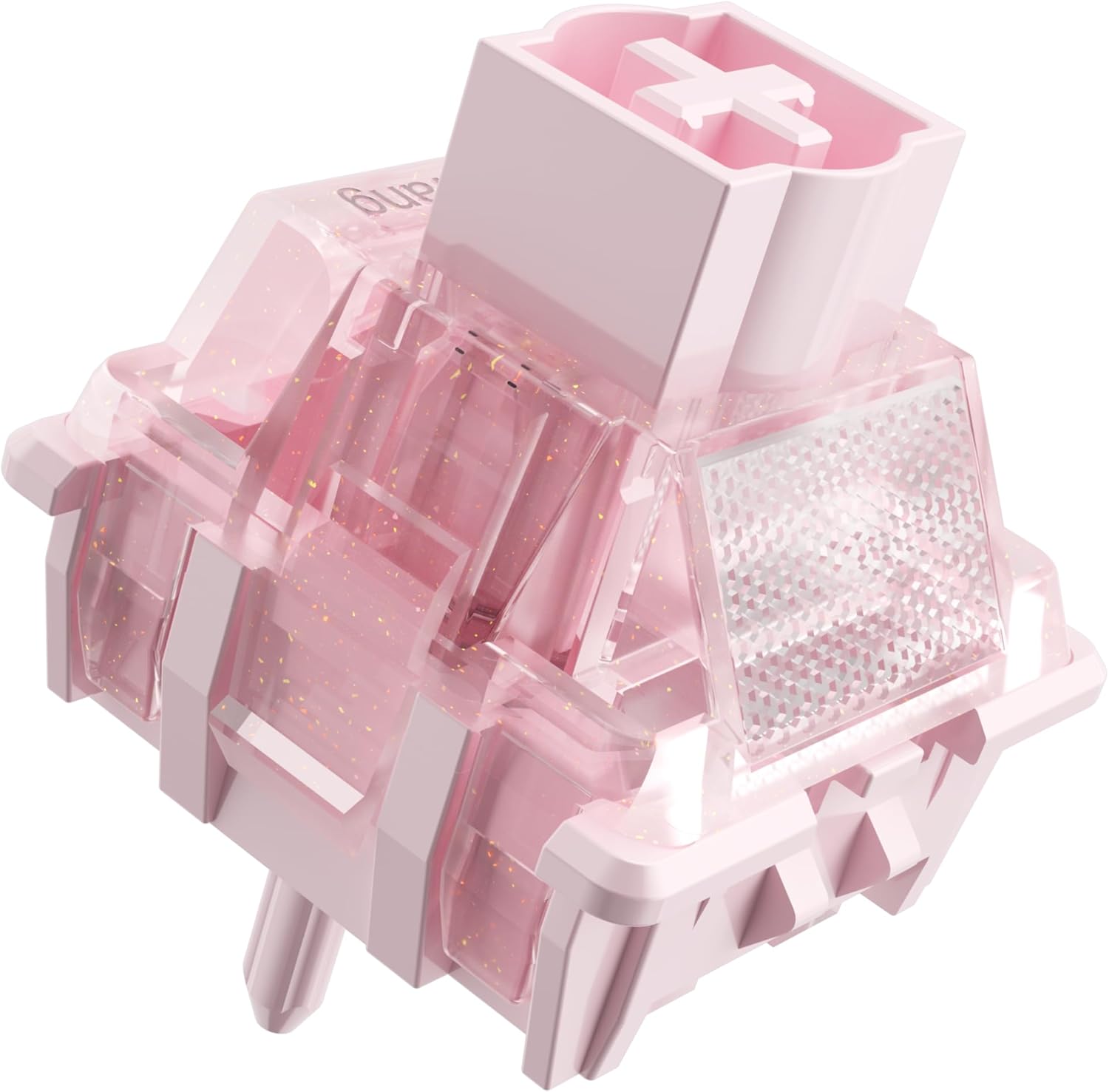 Zhouwnag Starlight Pink Magnetic Keyboard Switches, Linear Factory Pre-lubed Freely Setting Pre-TraveSwitches for Magnetic Gaming Keyboard（108PCS）