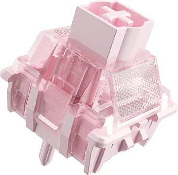 Zhouwang Starlight Pink Magnetic Keyboard Switches, Linear Factory Pre-lubed Freely Setting Pre-TraveSwitches for Magnetic Gaming Keyboard36PCS