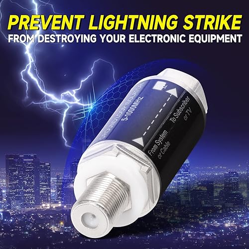 Miniatura 5 de Bingfu Aislador de filtro de ruido de bucle de tierra de 75 ohmios, transformador de aislamiento de 5-1000 MHz, eliminador de hum/zumbido/ruido F