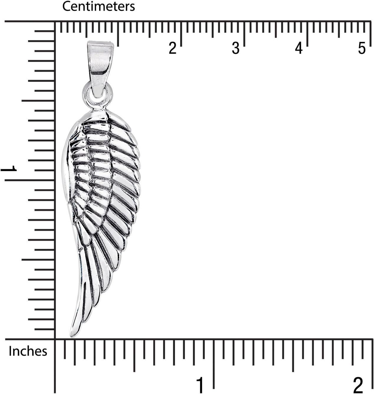 WithLoveSilver 925 Sterling Silver Angel Wing Pendant (2 Sides) - Image 3