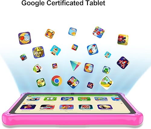 Miniatura 3 de PRITOM Lanyard - Tablet infantil de 7 pulgadas, 32 GB Android 13 con WiFi, cámara dual, educación, juegos, software para niños preinstalado, control