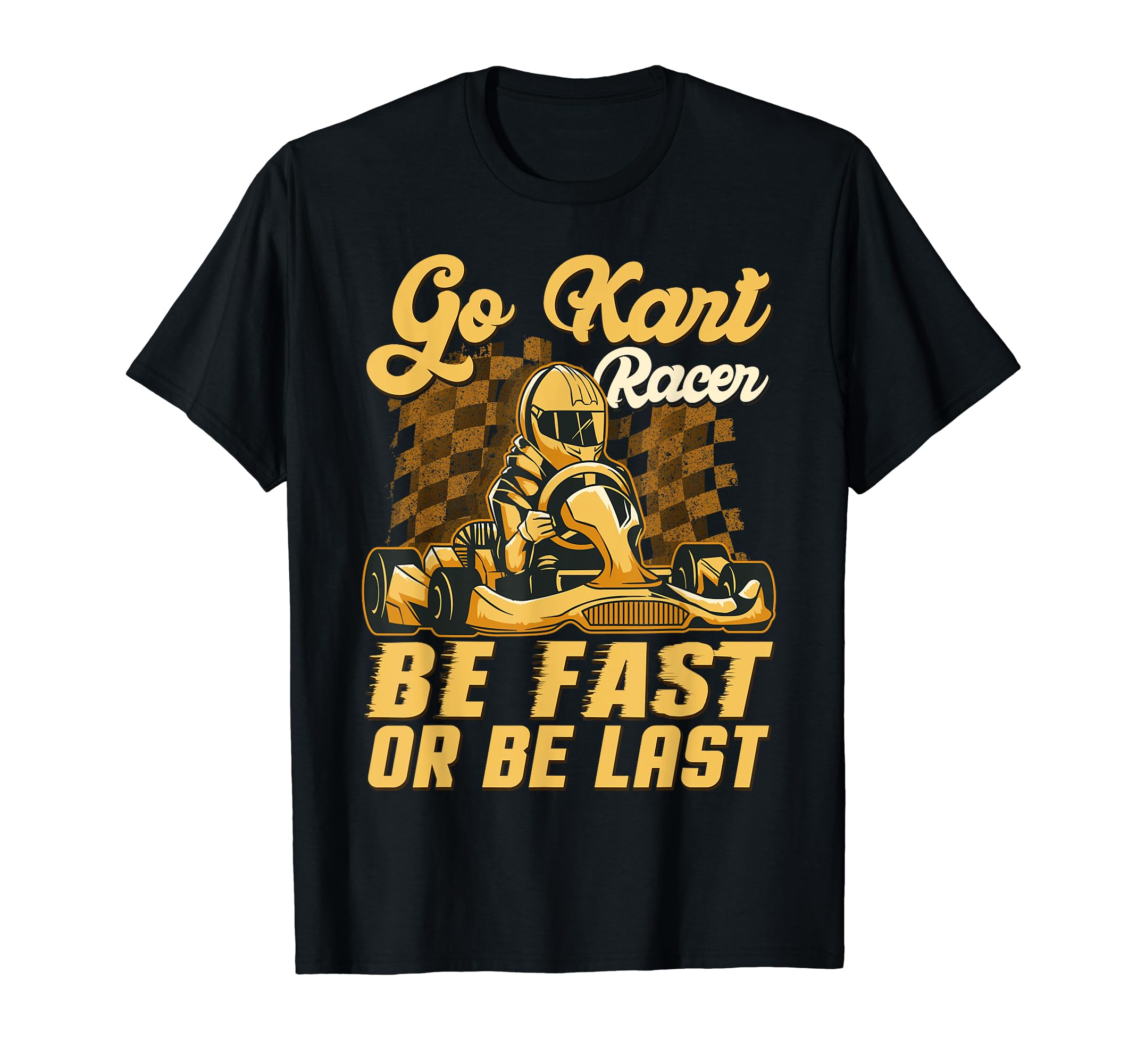 T-Shirt Moto 'GO Fast Or GO Home' | Col Double, Coton 190g | Coupe Classique