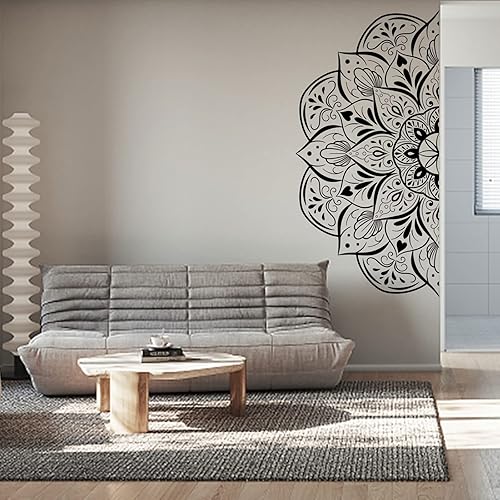 Miniatura 39 de Calcomanías de pared de mandala bohemia, calcomanías de pared de mandala mitad bohemia, calcomanías de pared de flores indias, calcomanías de pared