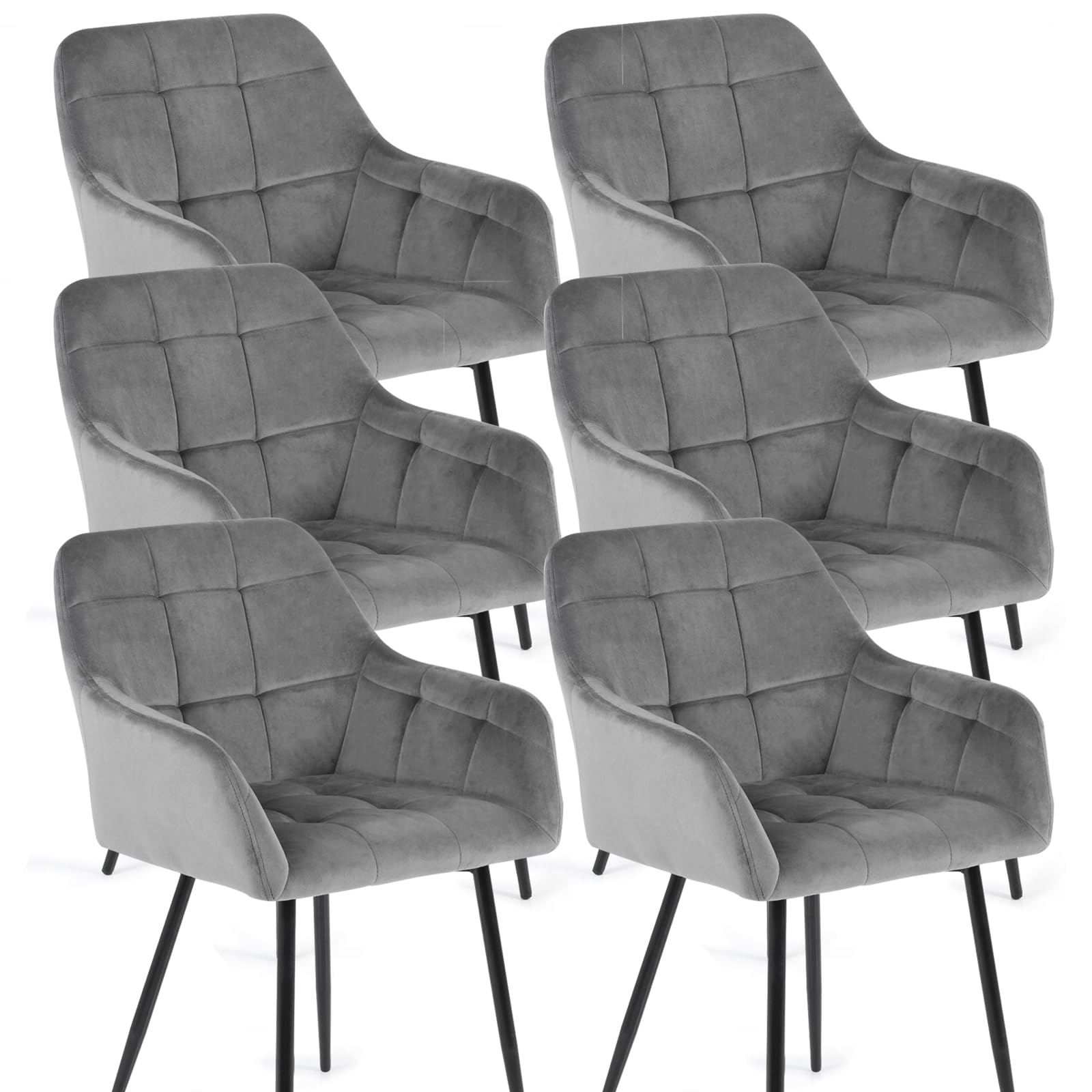 Moderne Esszimmerstühle - Schicke Esstischstühle In Velvetoptik Gepolsterte Stühle Für Wohn- Und