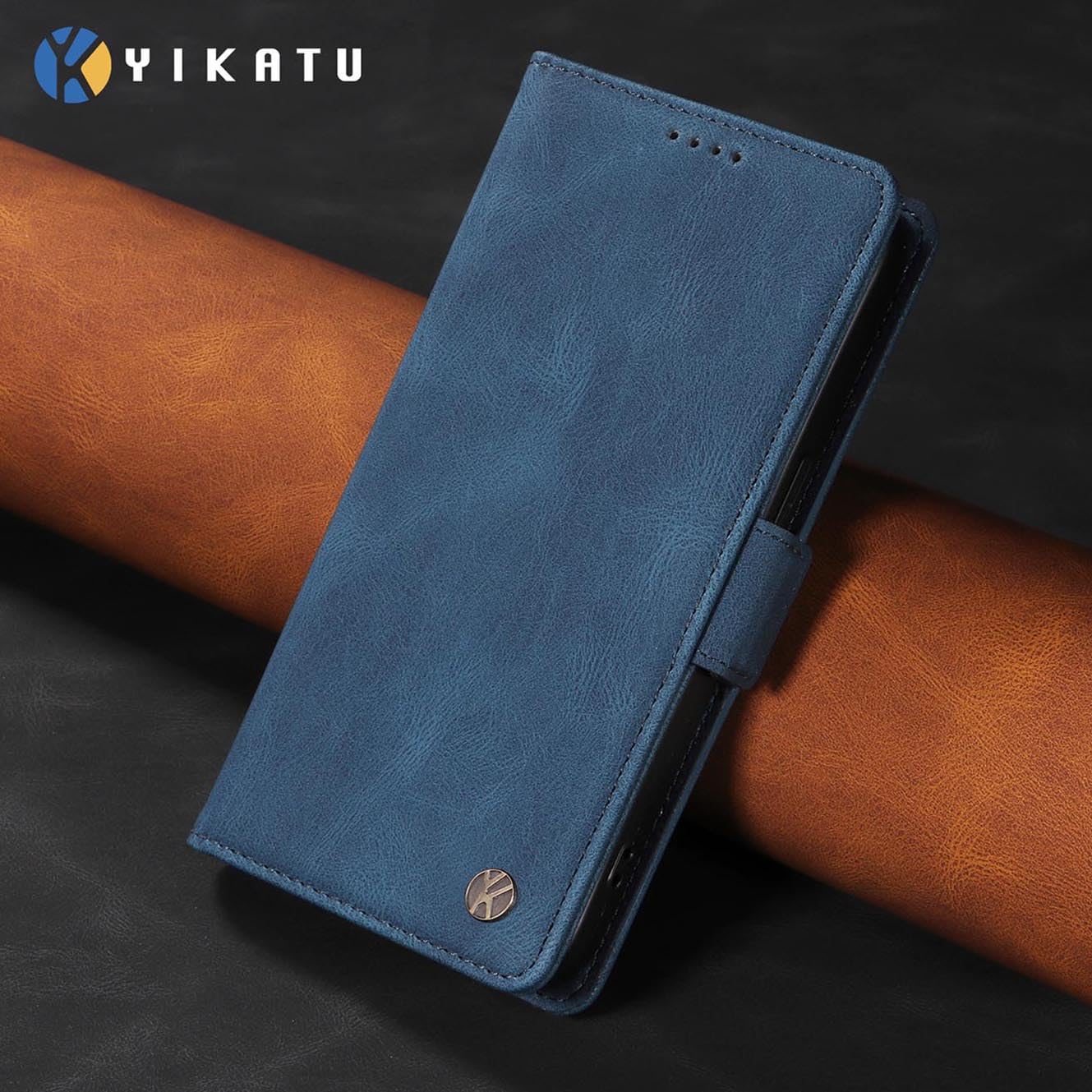 YUECXIN Etui do Motorola Edge 50 Neo/Edge 60 Neo/ThinkPhone 25, skórzane etui z klapką PU w stylu portfela, ze stojakiem/gniazdem na karty/magnetycznym zapięciem/blokadą RFID/ochroną przed wstrząsami
