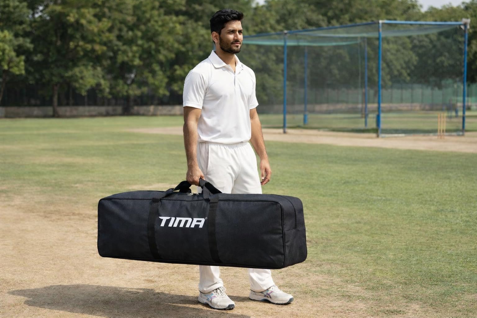 TIMA Polyester, Rayon Team and Individual Cricket Kit Bag (Black)