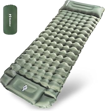 Hioutdoor Sleeping Mat 10 cm Camping Ultralight Green