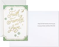 Vista 2 de Hallmark Hilo dorado Eid al-Fitr o Eid Al-Adha (6 cartas con sobres) Fe, familia y amor