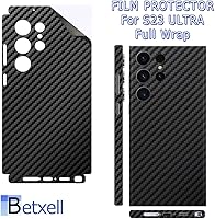 Vista 3 de S23 Ultra Skin Wrap 3M - Película protectora de vinilo de fibra de carbono para Galaxy (piel de envoltura completa)