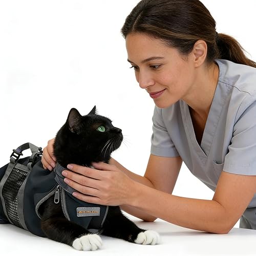 Bolsa de retención para uñas de gato Cinf para limpieza, aseo, restricción sin arañazos ni mordeduras para baño, recorte de uñas, inyección, examen