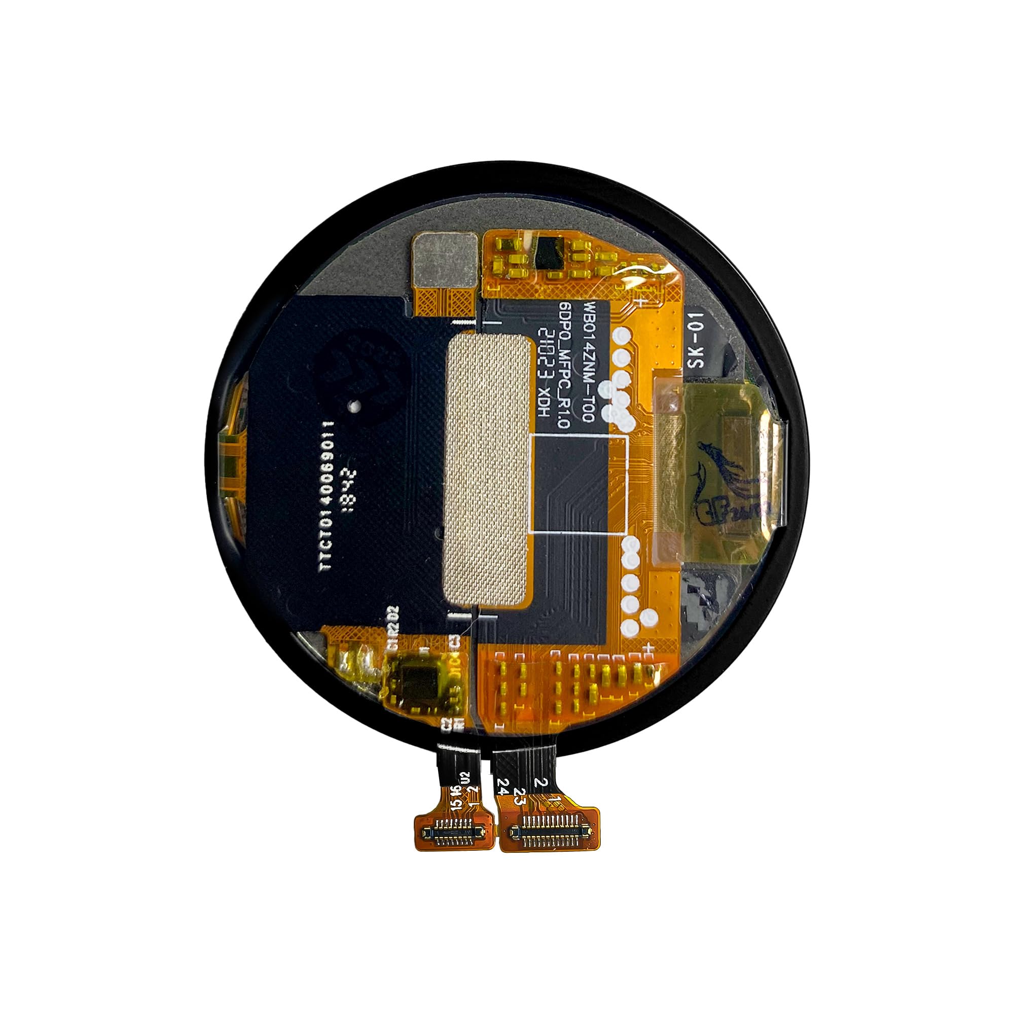 Kompatybilny z Huawei Watch GT2 46 mm wyświetlacz LCD części zamienne (z funkcją linii papilarnych) do 1,39" LCD Display Touch Screen zamienniki cyfrowego przetwornika wraz z zestawem