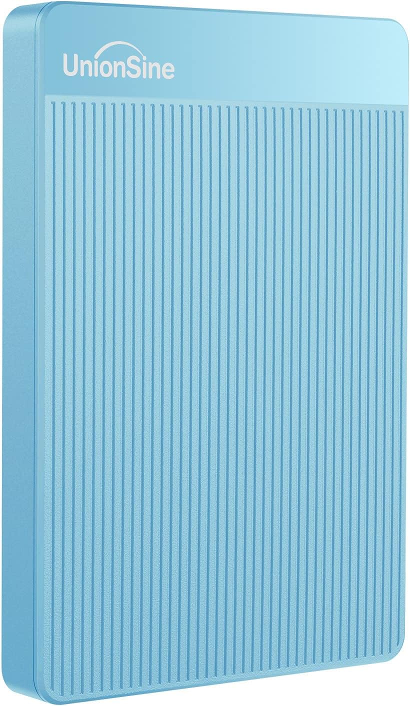 UnionSine 160GB Ultra Slim Portable External Hard Drive USB3.0 HDD Storage Compatible for PC, Desktop, Laptop(Blue) HD-006