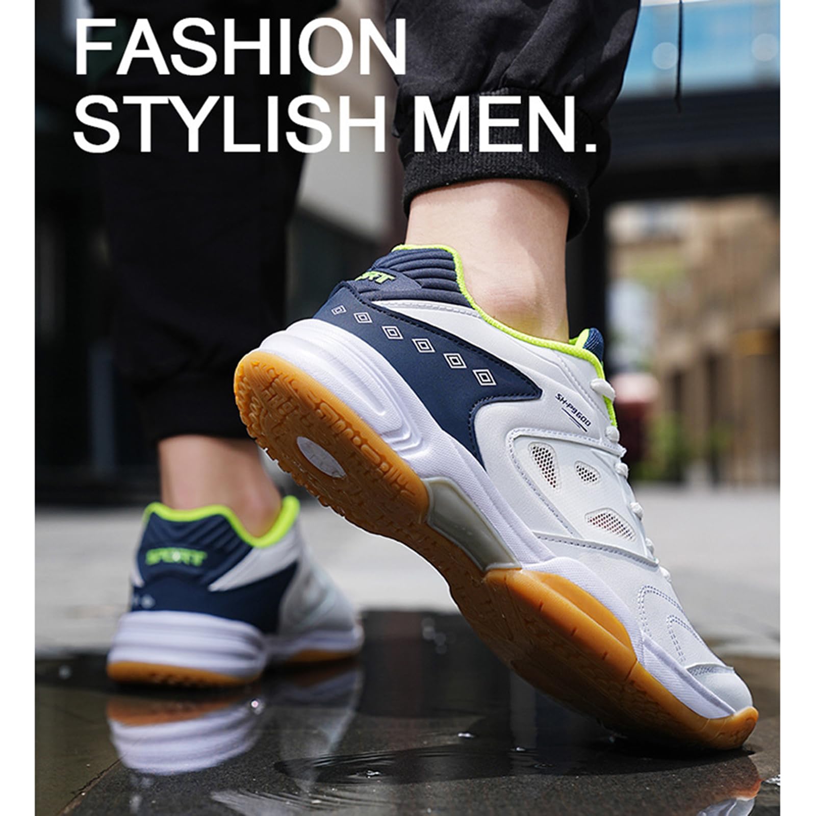 Chaussures De Tennis De Table,Pingpong Badminton Sneakers,Chaussures Tennis Table D'IntéRieur,Chaussures De Tennis Homme,Respirant LéGèRes Non Slip Chaussures Badminton Tennis Marche Baskets