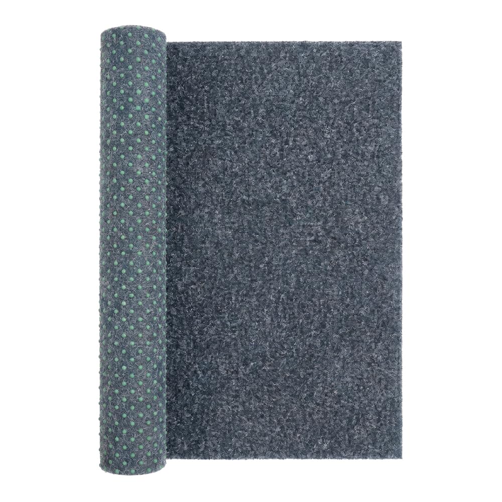 Mazovia Kunstrasen mit Noppen Grau, Anthrazit Wetterfest Rasenteppich für Balkon Garten Terrasse Wasserfest, Pflegeleicht & Robust Meterware Höhe: 6mm 100 x 250 cm 1x2,5 m
