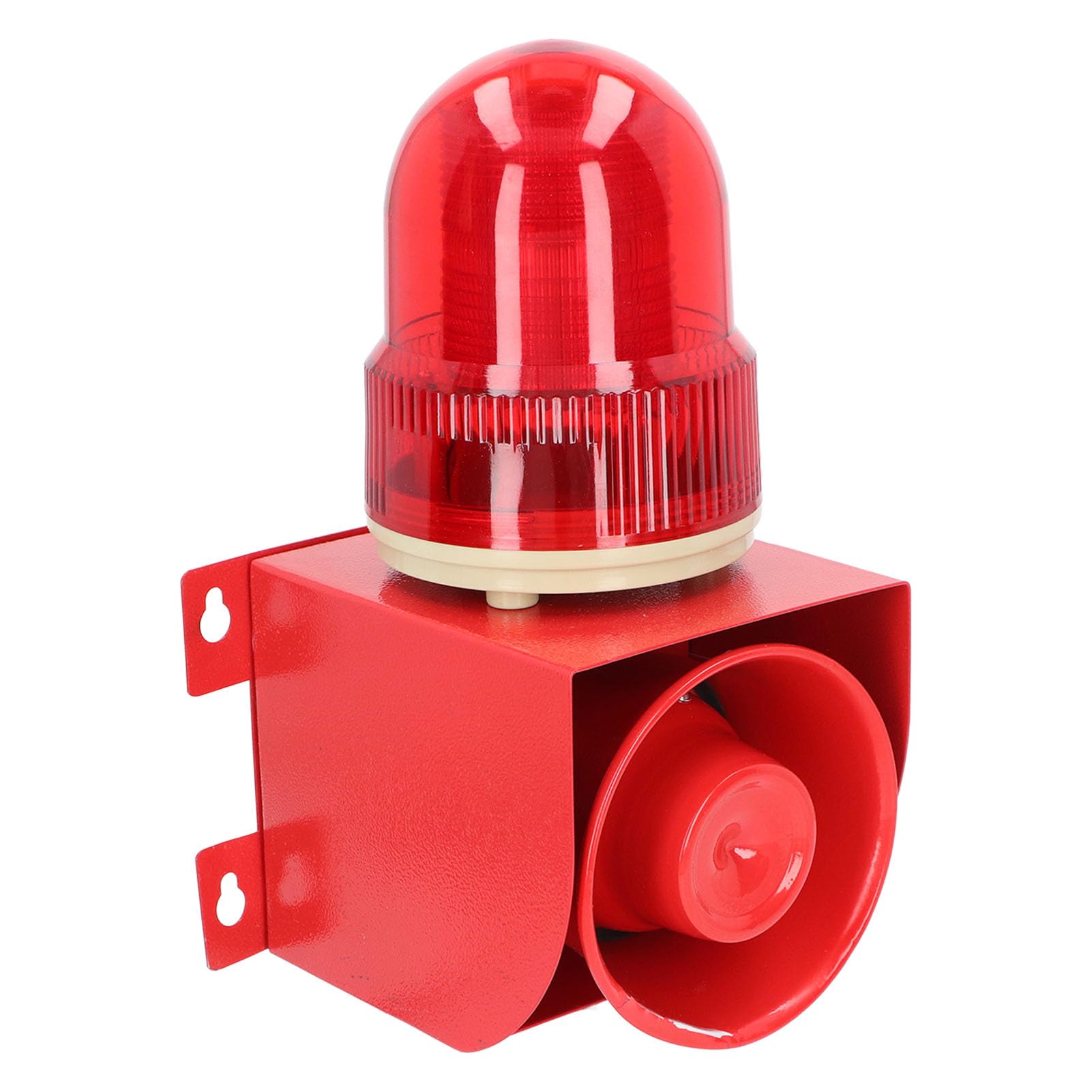 Sirena Estroboscópica Industrial Fácil de Instalar Cuentas LED Alarma Impermeable Bajo Consumo de Energía Tono de Volumen Ajustable para Granjas (Enchufe Europeo 220V)