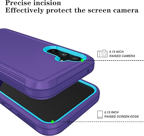 Miniatura 5 de Qinmay Funda para Samsung Galaxy A54 5G con protector de pantalla HD, resistente a los golpes y a las caídas, funda de 3 capas para Galaxy A54